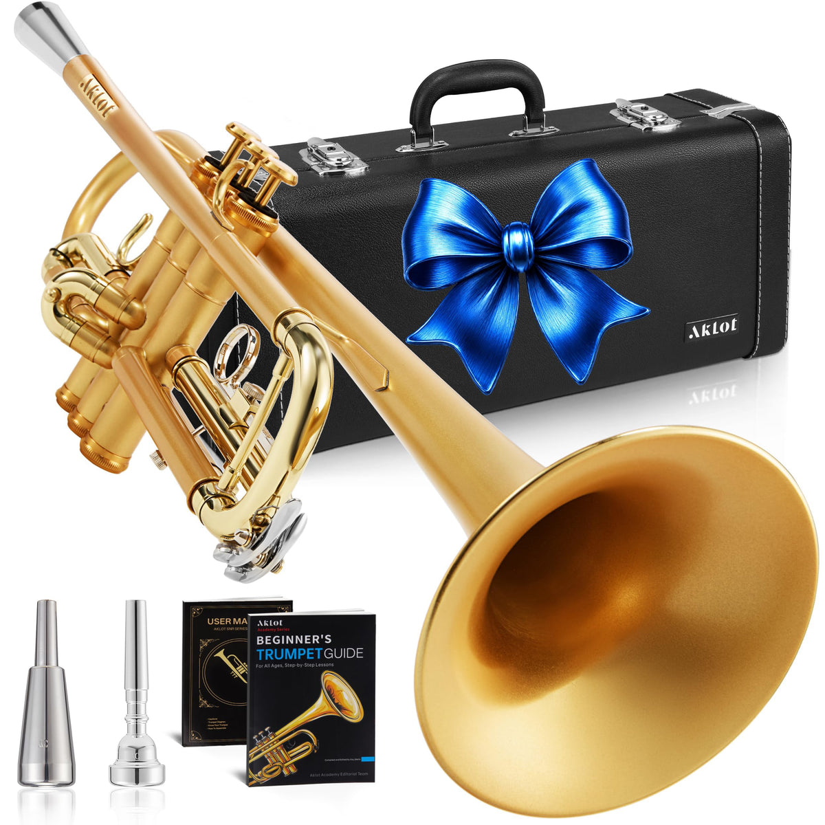 Satin Gold Bb Trumpet with Hard Case L2462